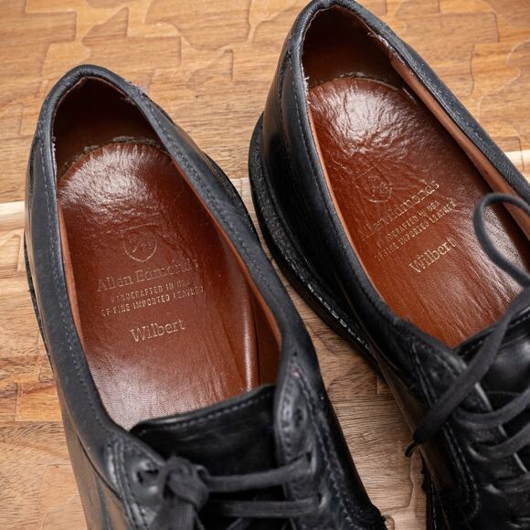 Allen Edmonds Men Shoe Wilbert Size 11 B Black Oxford Moc Toe - Picture 7 of 8